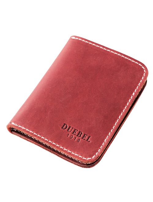 DUEBEL Full-grain Genuine Leather Slim Front Pocket Wallets, Minimalist Thin Card Holder, Card Case Wallet