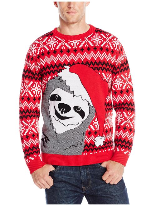 Alex Stevens Men's Slothy Christmas Ugly Christmas Sweater