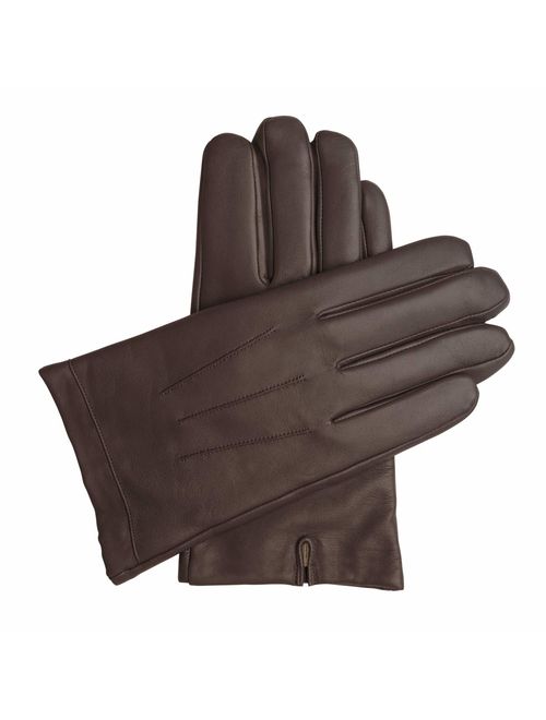 Downholme Classic Leather Cashmere Lined Gloves for Men