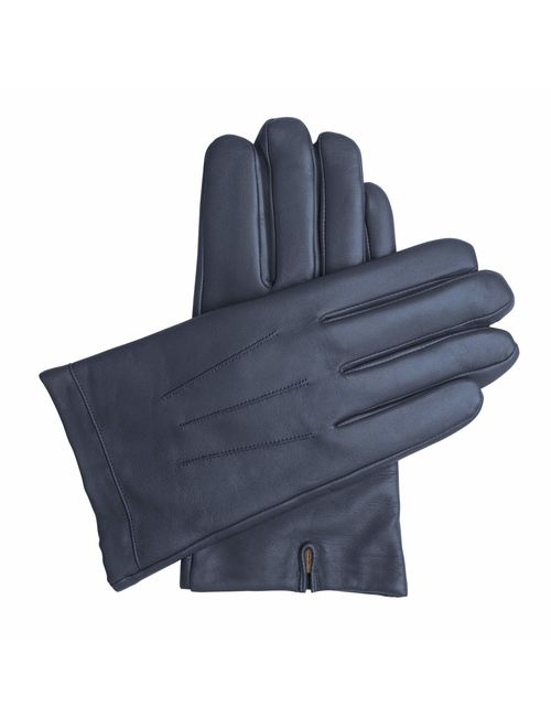 Downholme Classic Leather Cashmere Lined Gloves for Men