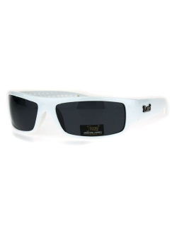 Locs Mad Dog Hardcore Gangster Cholo Narrow Rectangular Sunglasses