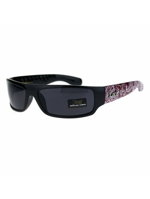 Locs Mad Dog Hardcore Gangster Cholo Narrow Rectangular Sunglasses