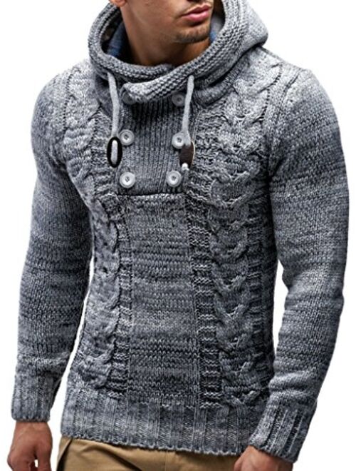 Leif Nelson LN20227 Men's Knitted Pullover Sweater