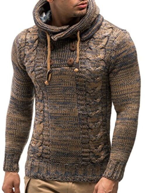 Leif Nelson LN20227 Men's Knitted Pullover Sweater