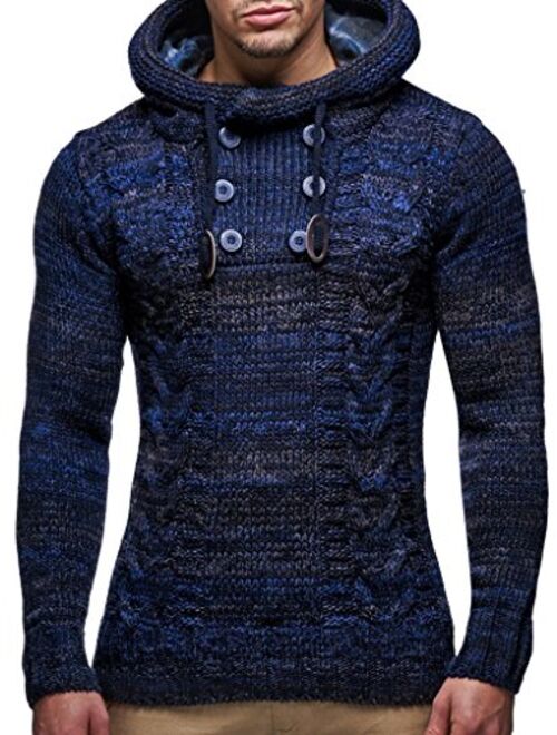 Leif Nelson LN20227 Men's Knitted Pullover Sweater