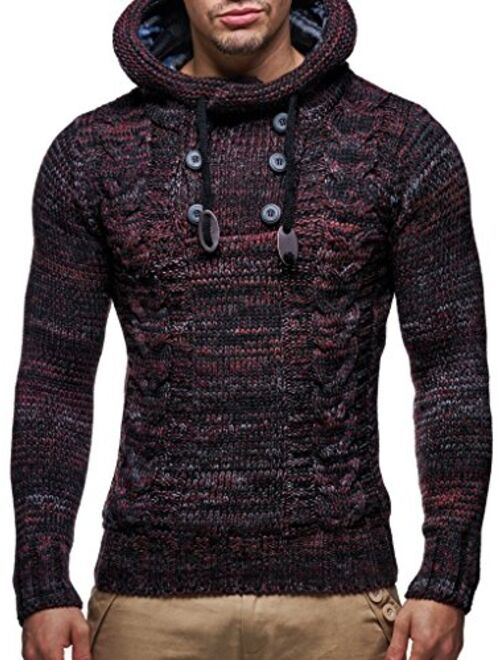 Leif Nelson LN20227 Men's Knitted Pullover Sweater