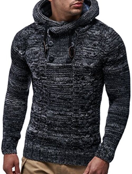 Leif Nelson LN20227 Men's Knitted Pullover Sweater