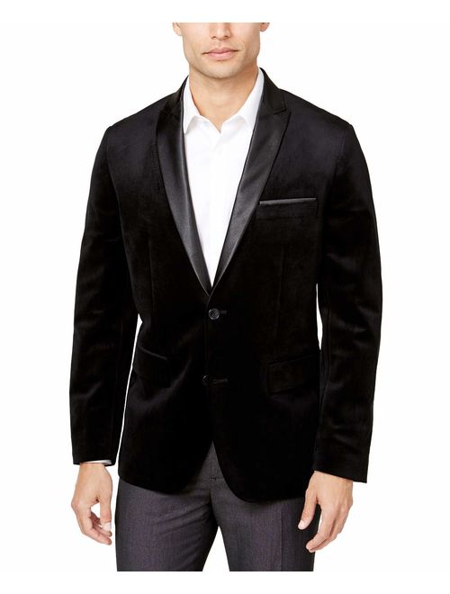 WINTAGE Men's Premium Velvet Notch Lapel Tuxedo Coat Blazer Jacket