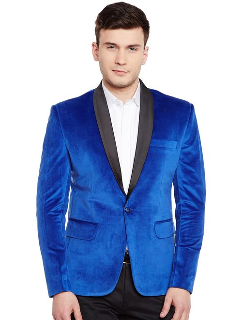 WINTAGE Men's Premium Velvet Notch Lapel Tuxedo Coat Blazer Jacket