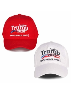 Make America Great Again Hat [2 Packs], Keep America Great Hat, Donald Trump 2020 USA MAGA Cap Adjustable Baseball Hat