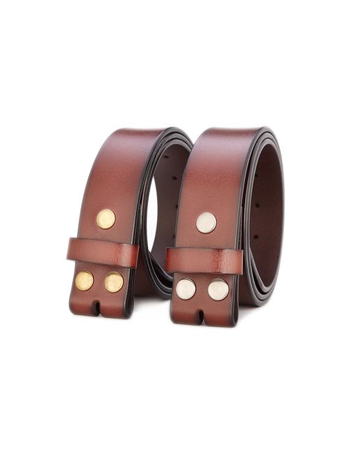 Gurscour Men's Belts Genuine Leather Belt without Buckle 1.5