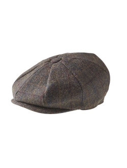 Peaky Blinders Men's 8 Piece 'Newsboy' Style Flat Cap Wool