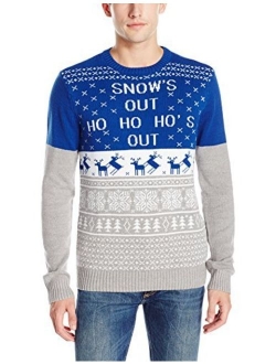 Ugly Christmas Sweater Company Men's Assorted Crew Neck Sweaters with Fun Xmas Icons, Sculls, and Sayings