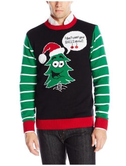 Ugly Christmas Sweater Company Men's Assorted Crew Neck Sweaters with Fun Xmas Icons, Sculls, and Sayings