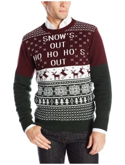 Ugly Christmas Sweater Company Men's Assorted Crew Neck Sweaters with Fun Xmas Icons, Sculls, and Sayings