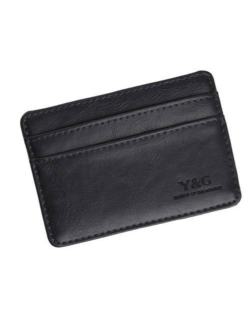 Y&G Men's Fashion Mens Slim Card Holder More Color Available Come With a gift Box