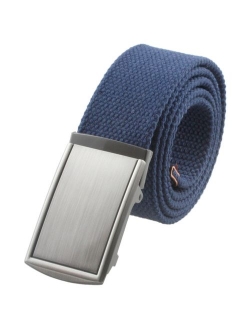 moonsix Canvas Web Belts for Men,Solid Color Casual Military Style Belt