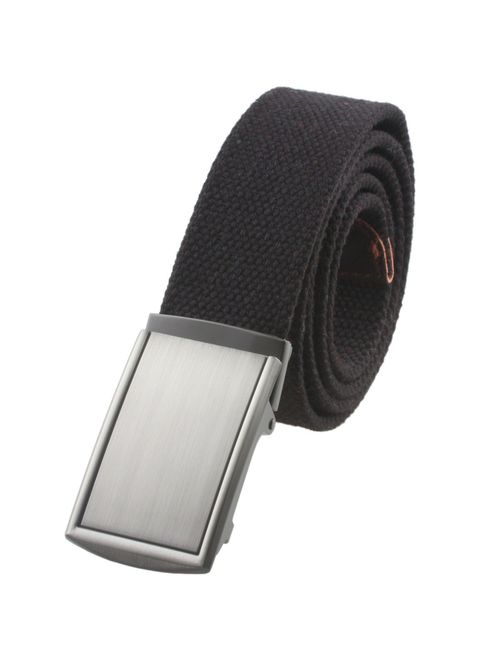 moonsix Canvas Web Belts for Men,Solid Color Casual Military Style Belt