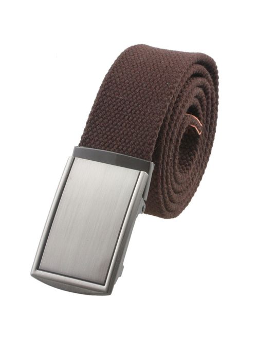 moonsix Canvas Web Belts for Men,Solid Color Casual Military Style Belt