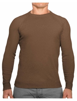 CC Perfect Slim Fit Crewneck Sweaters for Men | Lightweight Breathable Mens Sweater | Soft Fitted Pullover for Men