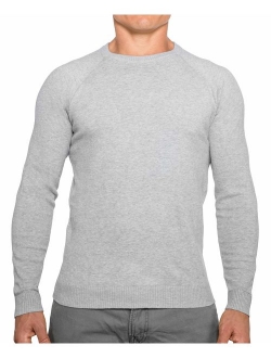 CC Perfect Slim Fit Crewneck Sweaters for Men | Lightweight Breathable Mens Sweater | Soft Fitted Pullover for Men