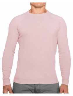 CC Perfect Slim Fit Crewneck Sweaters for Men | Lightweight Breathable Mens Sweater | Soft Fitted Pullover for Men