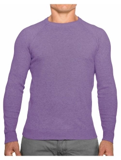 CC Perfect Slim Fit Crewneck Sweaters for Men | Lightweight Breathable Mens Sweater | Soft Fitted Pullover for Men