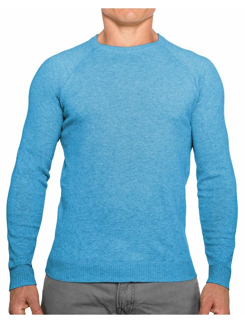 CC Perfect Slim Fit Crewneck Sweaters for Men | Lightweight Breathable Mens Sweater | Soft Fitted Pullover for Men