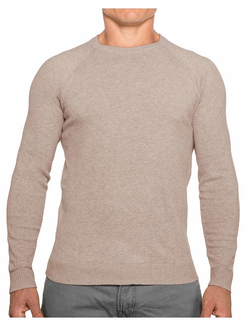 CC Perfect Slim Fit Crewneck Sweaters for Men | Lightweight Breathable Mens Sweater | Soft Fitted Pullover for Men