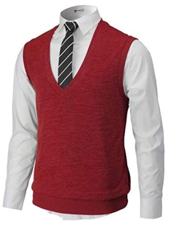 H2H Mens Casual Slim Fit Pullover Sweaters Vest Lightweight Knitted Thermal Basic Designed