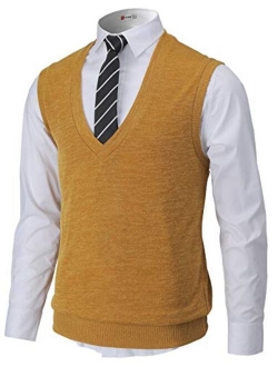 H2H Mens Casual Slim Fit Pullover Sweaters Vest Lightweight Knitted Thermal Basic Designed