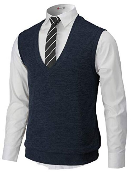 H2H Mens Casual Slim Fit Pullover Sweaters Vest Lightweight Knitted Thermal Basic Designed