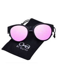 Br'Guras Polarized Oversized Fit over Sunglasses Over Prescription Glasses with Cat Eye Frame for Women&Men