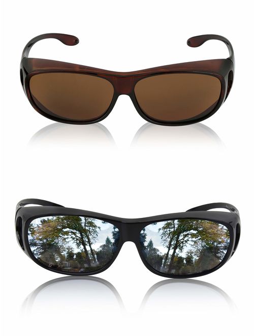 Sunny Pro Fitover Sunglasses Polarized Lens Cover Wear Over Prescription Glasses