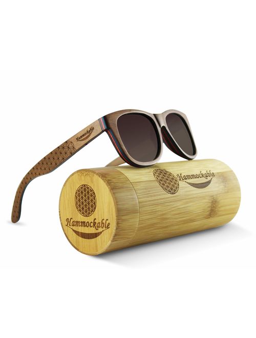 Maple Wood Sunglasses - 100% Polarized Lenses in a Handmade Wooden Wayfarer that Floats!