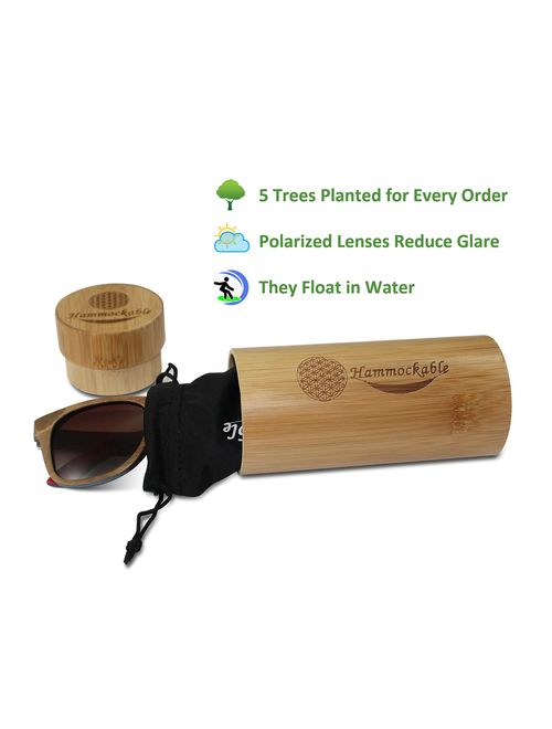 Maple Wood Sunglasses - 100% Polarized Lenses in a Handmade Wooden Wayfarer that Floats!