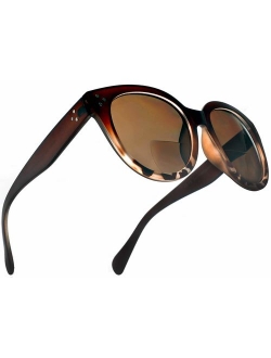 Bifocal Sunglasses for Women Oversized Reading Round Readers Under the Sun