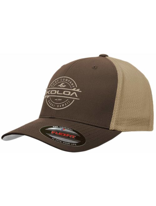 Koloa Surf Premium Embroidered Thruster Logo Flexfit 6511 Truckers Caps