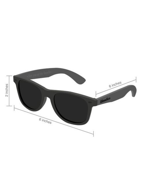 Woodies Rainbow Wood Sunglasses with Black Polarized Lenses