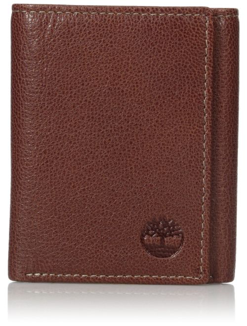 Timberland Men's Leather RFID Blocking Trifold Security Wallet