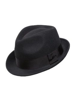 Home Prefer Men's Wool Felt Winter Hat Short Brim Fedora Hat