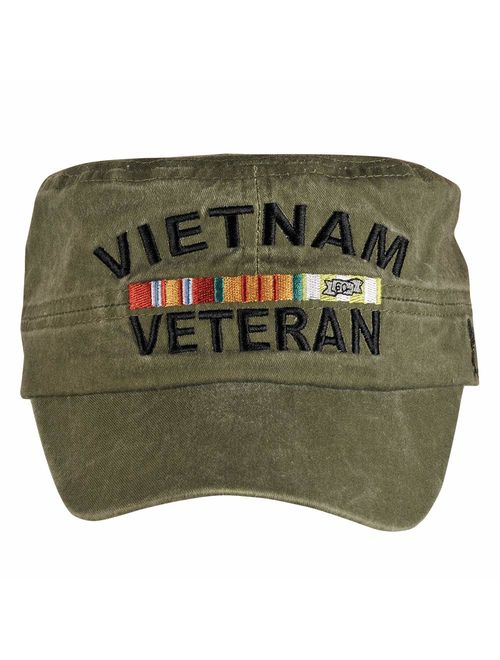 Vietnam Veteran Flat Top OD Green Low Profile Cap