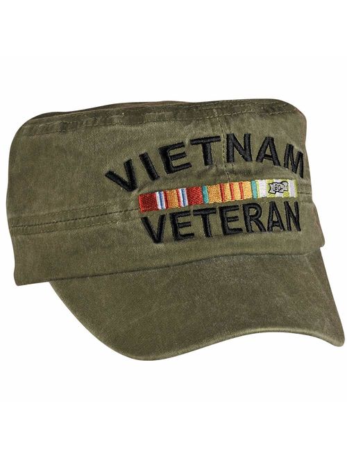 Vietnam Veteran Flat Top OD Green Low Profile Cap