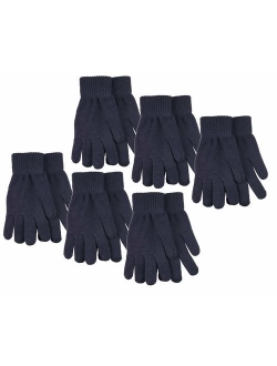 Gelante 6-12 Pairs Adult Winter Knitted Magic Stretch Gloves