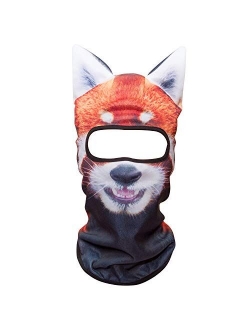 WTACTFUL 3D Stand Ears Animal Balaclava Face Mask for Music Festivals, Raves, Ski, Halloween, Party Outdoor Activities