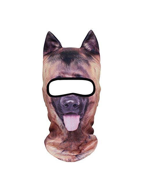 WTACTFUL 3D Stand Ears Animal Balaclava Face Mask for Music Festivals, Raves, Ski, Halloween, Party Outdoor Activities