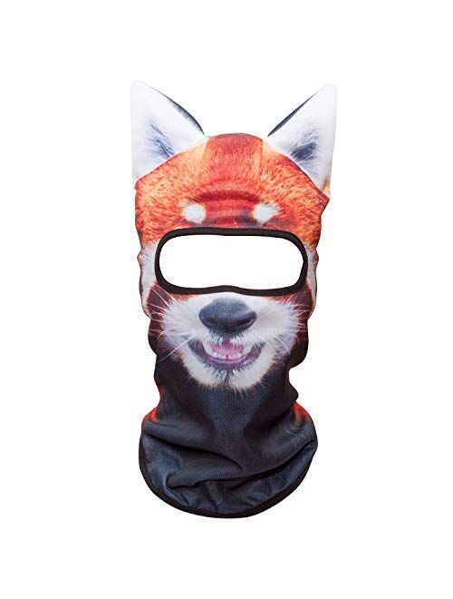 WTACTFUL 3D Stand Ears Animal Balaclava Face Mask for Music Festivals, Raves, Ski, Halloween, Party Outdoor Activities