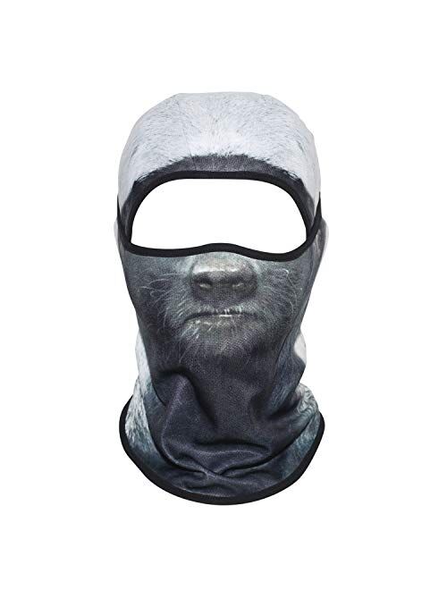 WTACTFUL 3D Stand Ears Animal Balaclava Face Mask for Music Festivals, Raves, Ski, Halloween, Party Outdoor Activities