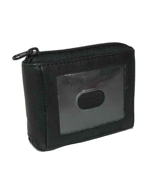 Paul & Taylor Mens Leather Zip Around Bifold ID Wallet