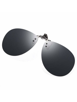 Polarized Clip-on Sunglasses Anti-Glare UV 400 Protection Aviator/Cateye Sun Glasses Clip On Prescription Glasses